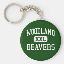 Woodland - Beavers - High - Woodland Washington Keychain