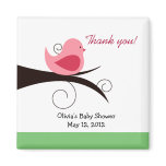 Woodland Birdie (Pink) Baby Shower Favor Magnet