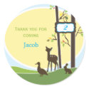 Woodland Birthday Favor Sticker sticker