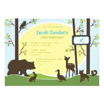 Woodland Birthday Party Invitation