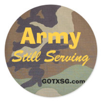 woodland camo, Army, Still Serving, GOTXSG.com stickers by bassman_47 woodland camo, Army, Still Serving, GOTXSG.com stickers