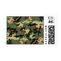 Woodland Camo Postage Stamps