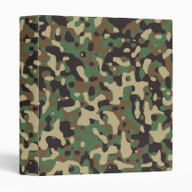 Woodland Camo Vinyl Binder