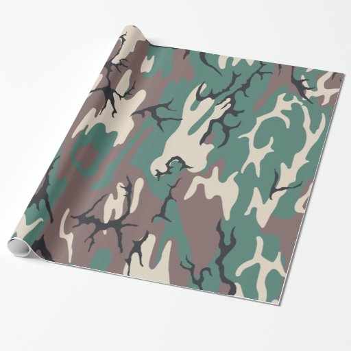 Woodland Camo Wrapping Paper Zazzle