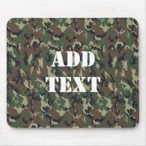 Woodland Camouflage Background Mousepads