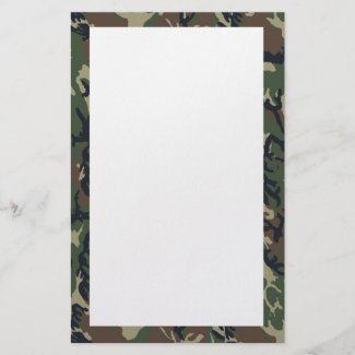 Woodland Camouflage Background stationery