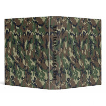 Woodland Camouflage Background Template 3 Ring Binders
