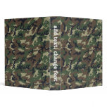 Woodland Camouflage Background Template 3 Ring Binder