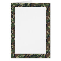 Woodland Camouflage Background Template Cards