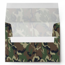 Woodland Camouflage Background Template Envelope