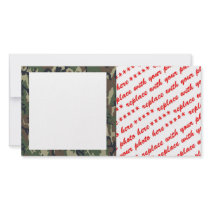 Woodland Camouflage Background Template Custom Photo Card