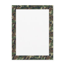 Woodland Camouflage Background Template Post Card