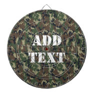 Woodland Camouflage Military Background Dart Board