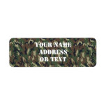 Woodland Camouflage Military Background Return Address Labels
