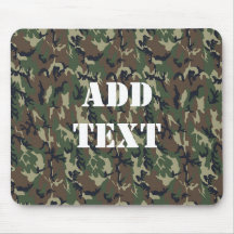 Woodland Camouflage Military Background Mousepads