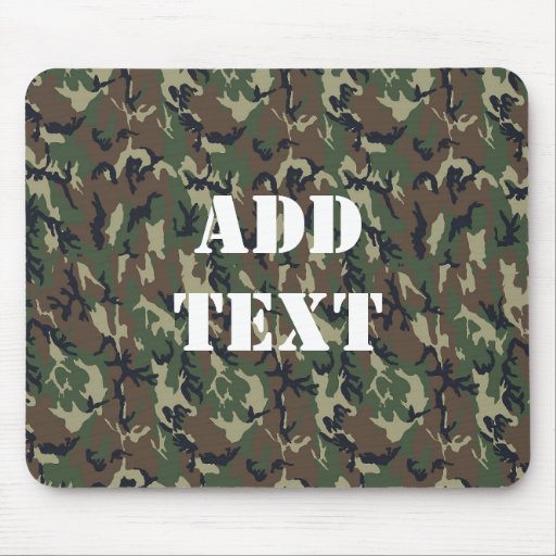 Woodland Camouflage Military Background Mousepads