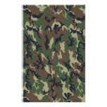 Woodland Camouflage Military Background Stationery Paper