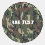 Woodland Camouflage Military Background Stickers