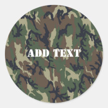Woodland Camouflage Military Background Stickers