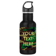 Woodland Camouflage Stainless Steel Water Bottle 18oz Water Bottle