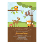 Woodland Critters Baby Shower Invitation