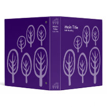 Woodland - Dark Purple 3 Ring Binder