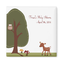 WOODLAND DEER Baby Shower Favor Magnet