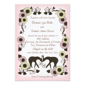 Woodland Deer Soft Pink Enchantment Wedding 5x7 Paper Invitation Card