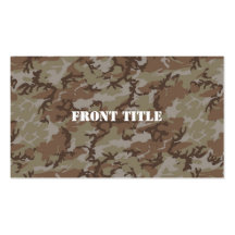 Woodland Desert MilitaryCamouflage Business Card