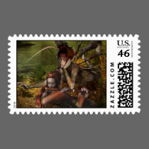 Woodland Fairies postage