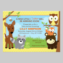 Woodland Forest Friends Baby Shower Invitations invitations