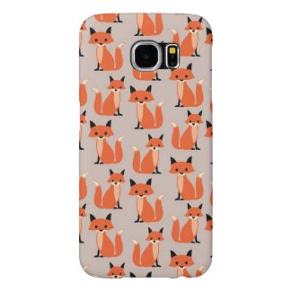 Woodland fox cute retro whimsical hipster foxes samsung galaxy s6 cases