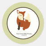 Woodland Fox Favor Stickers 3-inch