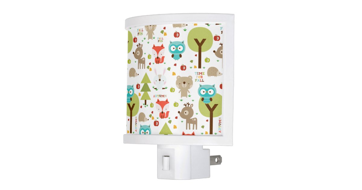 Woodland Friends Nursery Night Light Zazzle