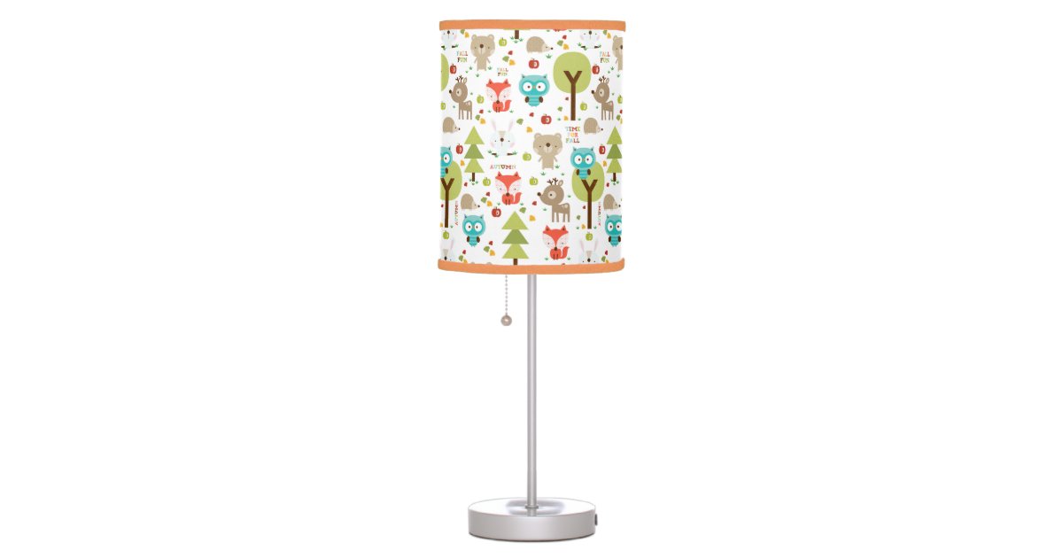 Woodland Friends Nursery Table Lamp Zazzle