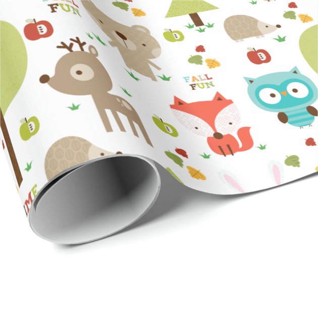 Woodland Friends Wrapping Paper 3/4