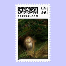 Woodland Green - Barn owl postage