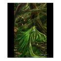 Woodland Green - fantasy poster posters