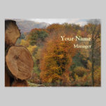 Woodland in fall business card business cards