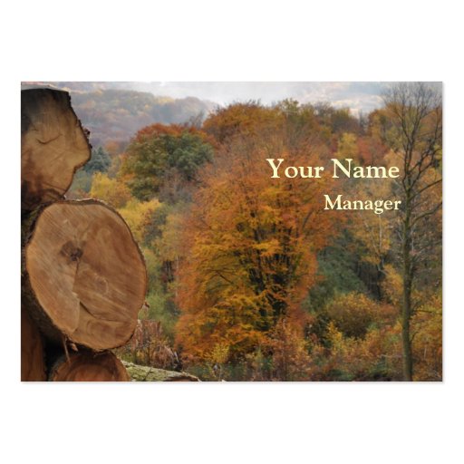 Woodland in fall business card (front side)