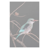 Woodland kingfisher, Mara River Camp, Kenya Stationery