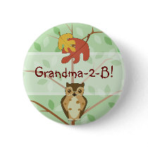 Woodland Owl Button