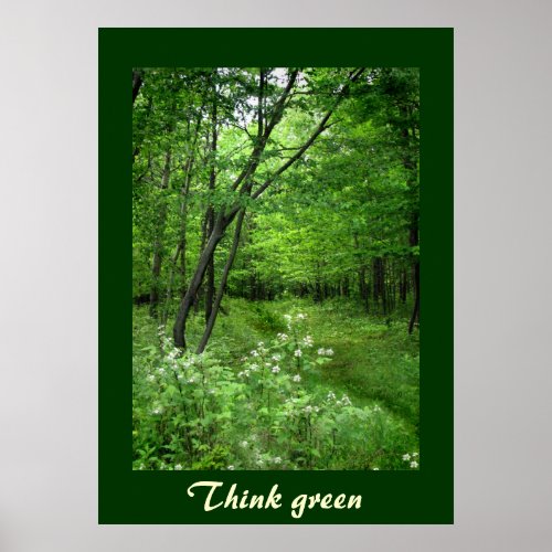 Woodland Path Think Green zazzle_print