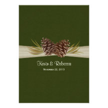 Woodland Pines Wedding Personalized Invites
