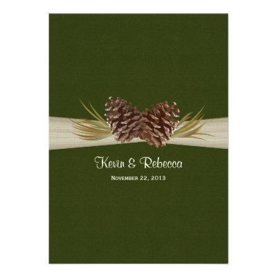 Woodland Pines Wedding Personalized Invites