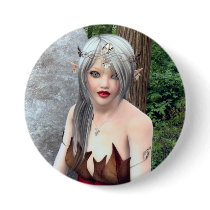 Woodland Princess Fantasy Button