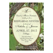 Woodland Rehearsal Dinner Personalized Invite