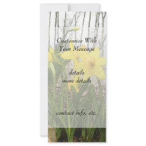 Woodland Scene - Daffodils Rack Card Template