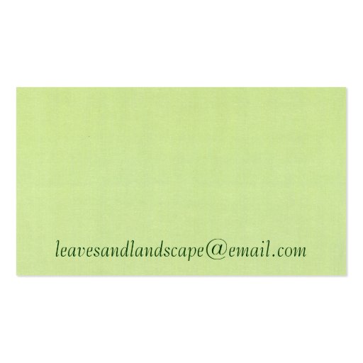 Woodland Tree Business Card Template (back side)