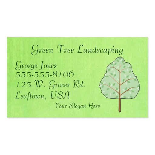 Woodland Tree Business Card Template